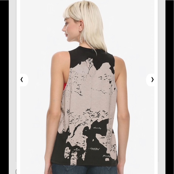 HOT TOPIC GAME OF THRONES Map High Neck TANK TOP! - Picture 3 of 5